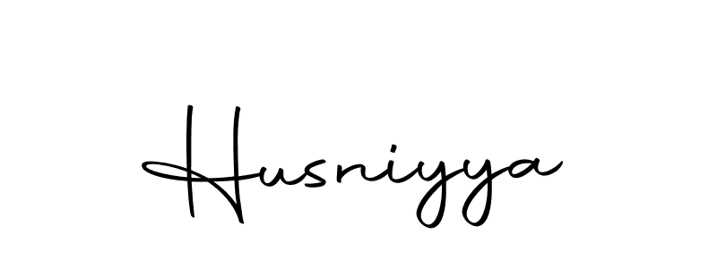 Use a signature maker to create a handwritten signature online. With this signature software, you can design (Autography-DOLnW) your own signature for name Husniyya. Husniyya signature style 10 images and pictures png