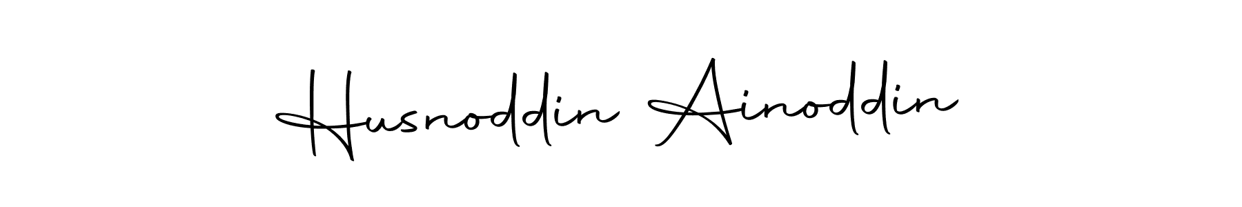 Make a short Husnoddin Ainoddin signature style. Manage your documents anywhere anytime using Autography-DOLnW. Create and add eSignatures, submit forms, share and send files easily. Husnoddin Ainoddin signature style 10 images and pictures png