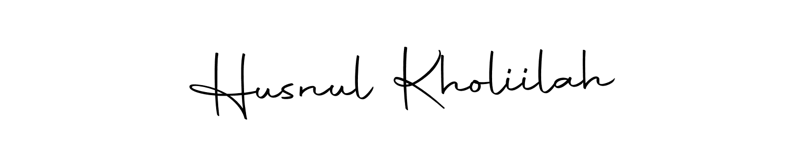 Husnul Kholiilah stylish signature style. Best Handwritten Sign (Autography-DOLnW) for my name. Handwritten Signature Collection Ideas for my name Husnul Kholiilah. Husnul Kholiilah signature style 10 images and pictures png