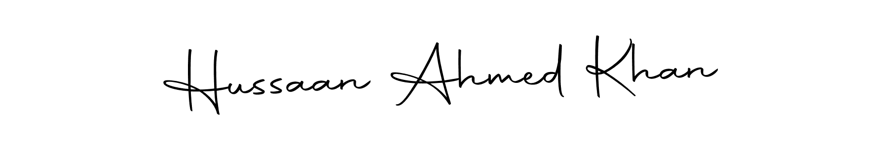 Also we have Hussaan Ahmed Khan name is the best signature style. Create professional handwritten signature collection using Autography-DOLnW autograph style. Hussaan Ahmed Khan signature style 10 images and pictures png