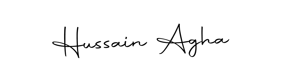 Design your own signature with our free online signature maker. With this signature software, you can create a handwritten (Autography-DOLnW) signature for name Hussain Agha. Hussain Agha signature style 10 images and pictures png