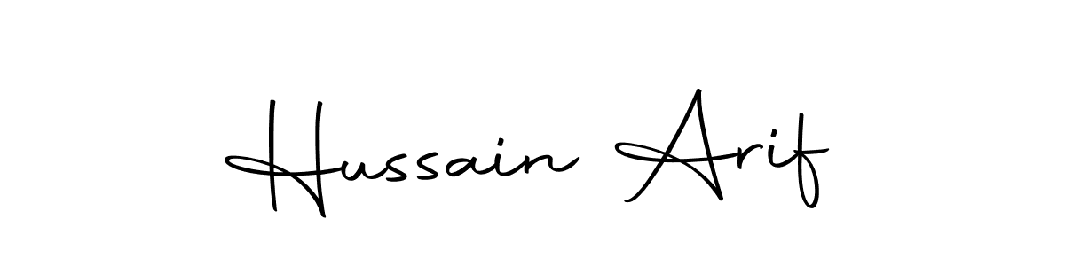 You should practise on your own different ways (Autography-DOLnW) to write your name (Hussain Arif) in signature. don't let someone else do it for you. Hussain Arif signature style 10 images and pictures png