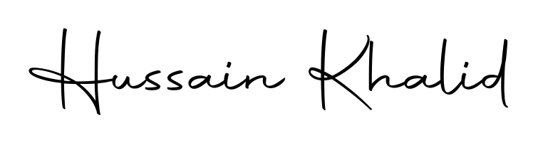 Express your personality with a custom Hussain Khalid signature crafted with Autography-DOLnW typography. Free transparent PNG download available. Hussain Khalid signature style 10 images and pictures png