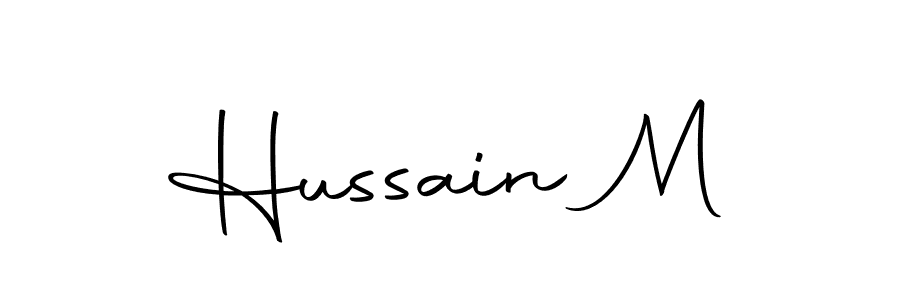 You can use this online signature creator to create a handwritten signature for the name Hussain M. This is the best online autograph maker. Hussain M signature style 10 images and pictures png