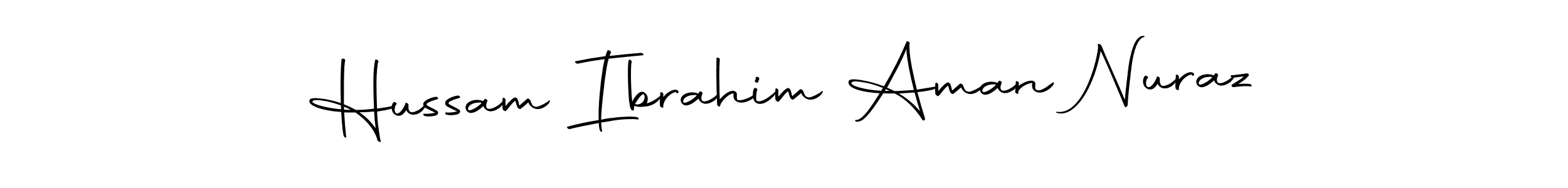 Make a beautiful signature design for name Hussam Ibrahim Aman Nuraz. With this signature (Autography-DOLnW) style, you can create a handwritten signature for free. Hussam Ibrahim Aman Nuraz signature style 10 images and pictures png