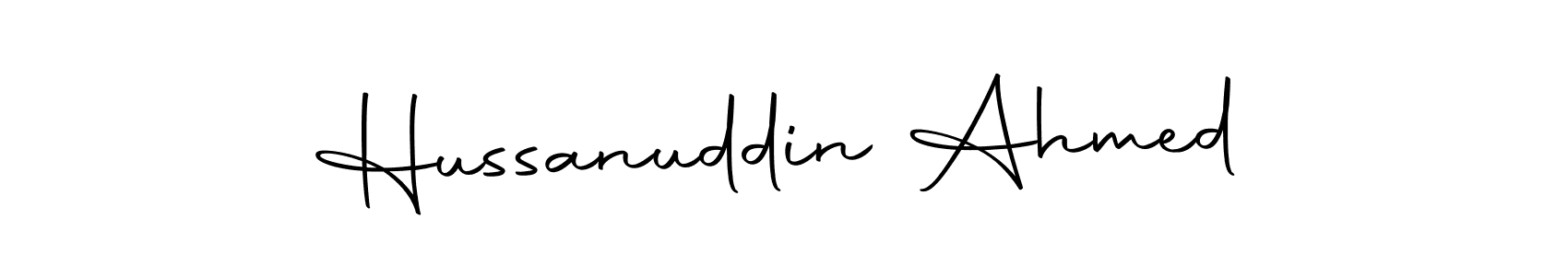 Make a beautiful signature design for name Hussanuddin Ahmed. With this signature (Autography-DOLnW) style, you can create a handwritten signature for free. Hussanuddin Ahmed signature style 10 images and pictures png