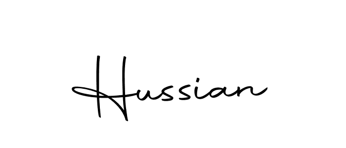 Create a beautiful signature design for name Hussian. With this signature (Autography-DOLnW) fonts, you can make a handwritten signature for free. Hussian signature style 10 images and pictures png