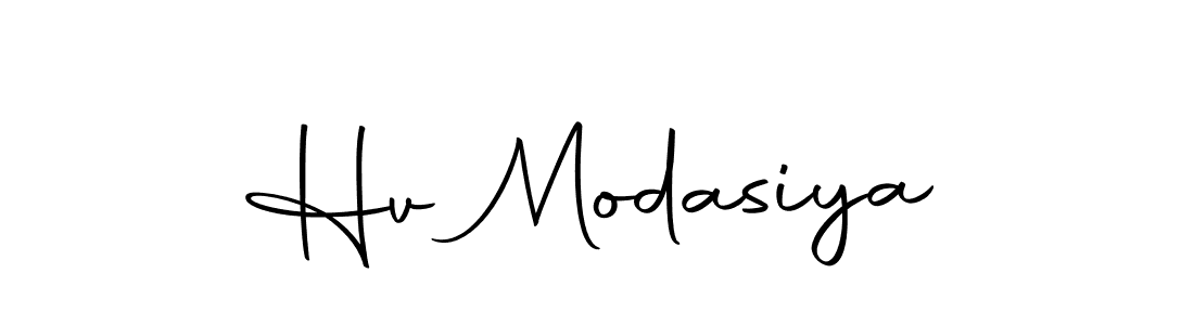 Design your own signature with our free online signature maker. With this signature software, you can create a handwritten (Autography-DOLnW) signature for name Hv Modasiya. Hv Modasiya signature style 10 images and pictures png