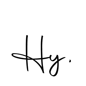 You should practise on your own different ways (Autography-DOLnW) to write your name (Hy,) in signature. don't let someone else do it for you. Hy, signature style 10 images and pictures png