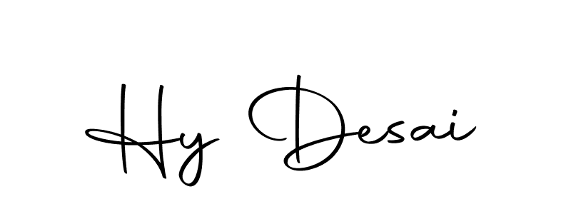 Make a beautiful signature design for name Hy Desai. With this signature (Autography-DOLnW) style, you can create a handwritten signature for free. Hy Desai signature style 10 images and pictures png