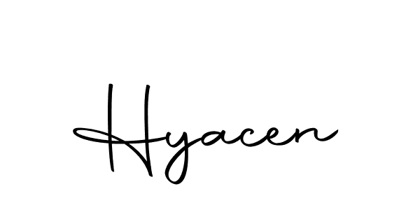 Design your own signature with our free online signature maker. With this signature software, you can create a handwritten (Autography-DOLnW) signature for name Hyacen. Hyacen signature style 10 images and pictures png