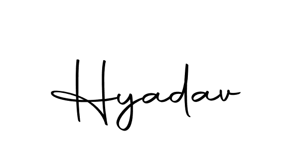 Similarly Autography-DOLnW is the best handwritten signature design. Signature creator online .You can use it as an online autograph creator for name Hyadav. Hyadav signature style 10 images and pictures png