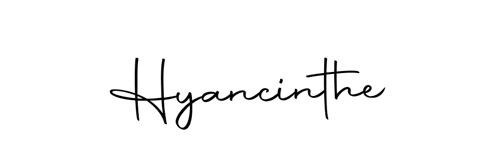 Design your own signature with our free online signature maker. With this signature software, you can create a handwritten (Autography-DOLnW) signature for name Hyancinthe. Hyancinthe signature style 10 images and pictures png
