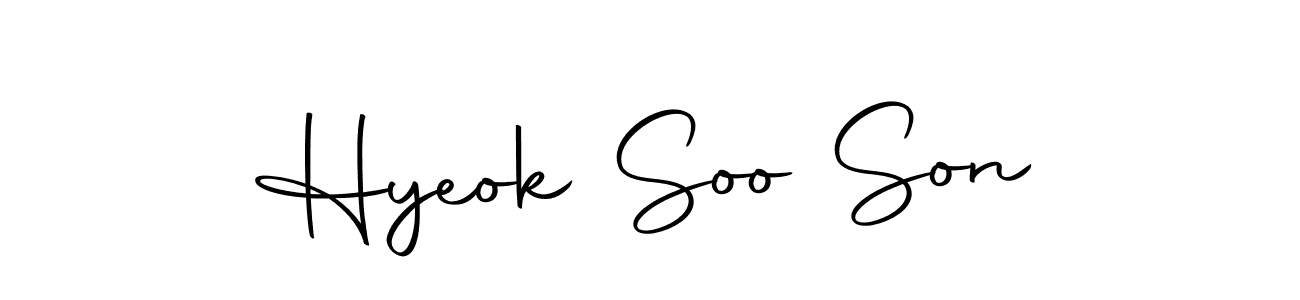 This is the best signature style for the Hyeok Soo Son name. Also you like these signature font (Autography-DOLnW). Mix name signature. Hyeok Soo Son signature style 10 images and pictures png