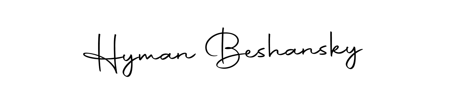 Create a beautiful signature design for name Hyman Beshansky. With this signature (Autography-DOLnW) fonts, you can make a handwritten signature for free. Hyman Beshansky signature style 10 images and pictures png