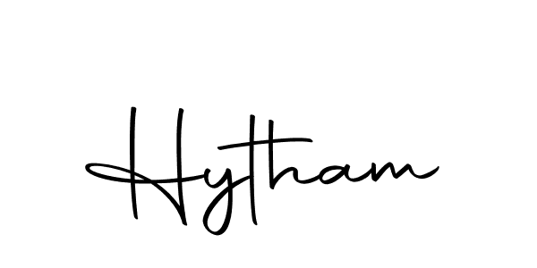 Create a beautiful signature design for name Hytham. With this signature (Autography-DOLnW) fonts, you can make a handwritten signature for free. Hytham signature style 10 images and pictures png