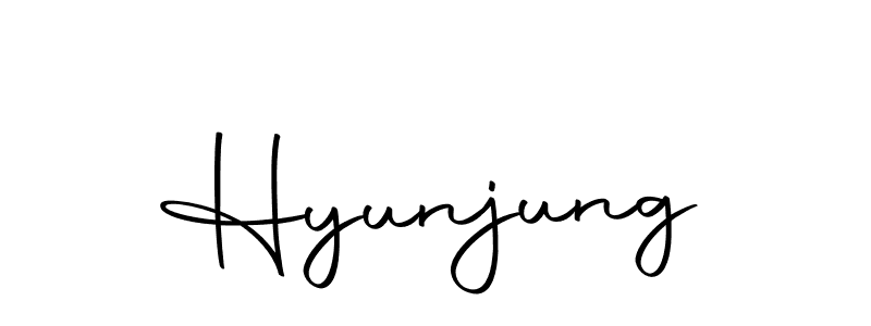 Create a beautiful signature design for name Hyunjung. With this signature (Autography-DOLnW) fonts, you can make a handwritten signature for free. Hyunjung signature style 10 images and pictures png