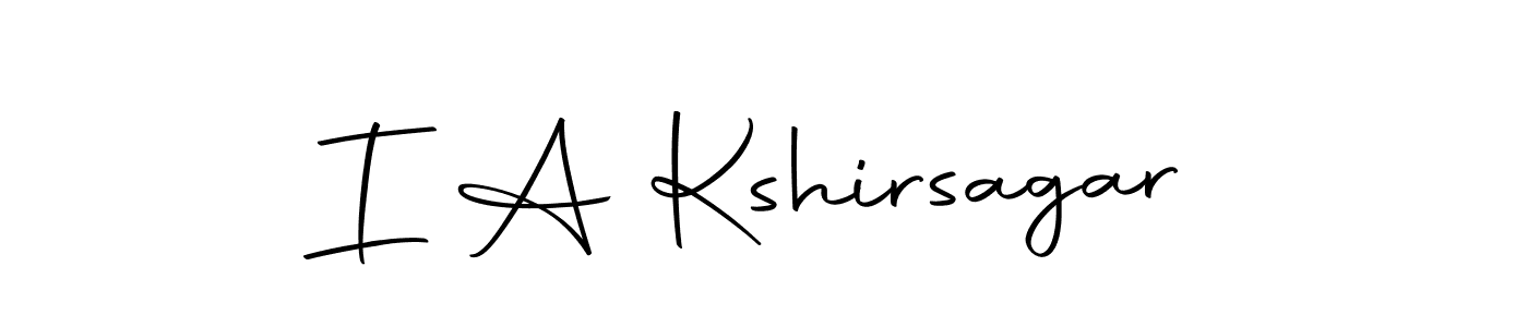 How to make I A Kshirsagar name signature. Use Autography-DOLnW style for creating short signs online. This is the latest handwritten sign. I A Kshirsagar signature style 10 images and pictures png