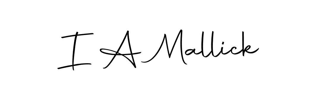 Design your own signature with our free online signature maker. With this signature software, you can create a handwritten (Autography-DOLnW) signature for name I A Mallick. I A Mallick signature style 10 images and pictures png