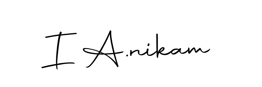 The best way (Autography-DOLnW) to make a short signature is to pick only two or three words in your name. The name I A.nikam include a total of six letters. For converting this name. I A.nikam signature style 10 images and pictures png