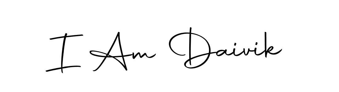 Use a signature maker to create a handwritten signature online. With this signature software, you can design (Autography-DOLnW) your own signature for name I Am Daivik. I Am Daivik signature style 10 images and pictures png