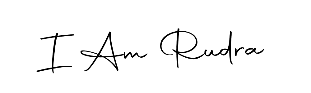 Create a beautiful signature design for name I Am Rudra. With this signature (Autography-DOLnW) fonts, you can make a handwritten signature for free. I Am Rudra signature style 10 images and pictures png