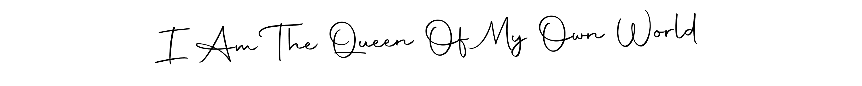 This is the best signature style for the I Am The Queen Of My Own World name. Also you like these signature font (Autography-DOLnW). Mix name signature. I Am The Queen Of My Own World signature style 10 images and pictures png