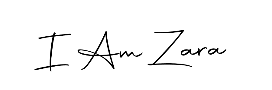 How to make I Am Zara name signature. Use Autography-DOLnW style for creating short signs online. This is the latest handwritten sign. I Am Zara signature style 10 images and pictures png