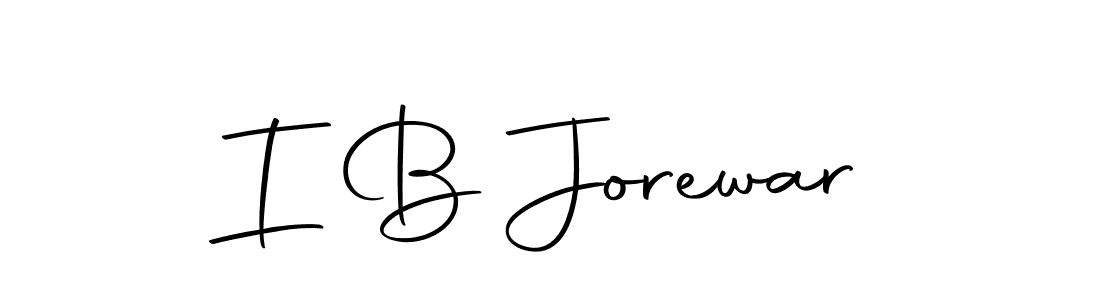 You should practise on your own different ways (Autography-DOLnW) to write your name (I B Jorewar) in signature. don't let someone else do it for you. I B Jorewar signature style 10 images and pictures png