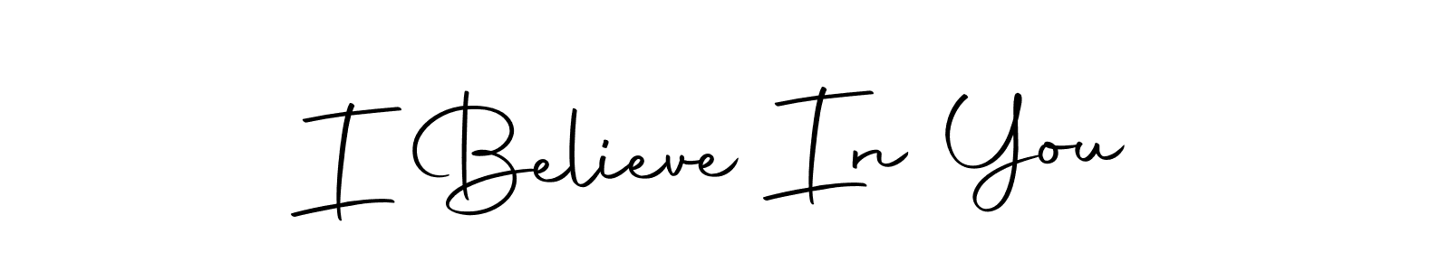 Use a signature maker to create a handwritten signature online. With this signature software, you can design (Autography-DOLnW) your own signature for name I Believe In You. I Believe In You signature style 10 images and pictures png