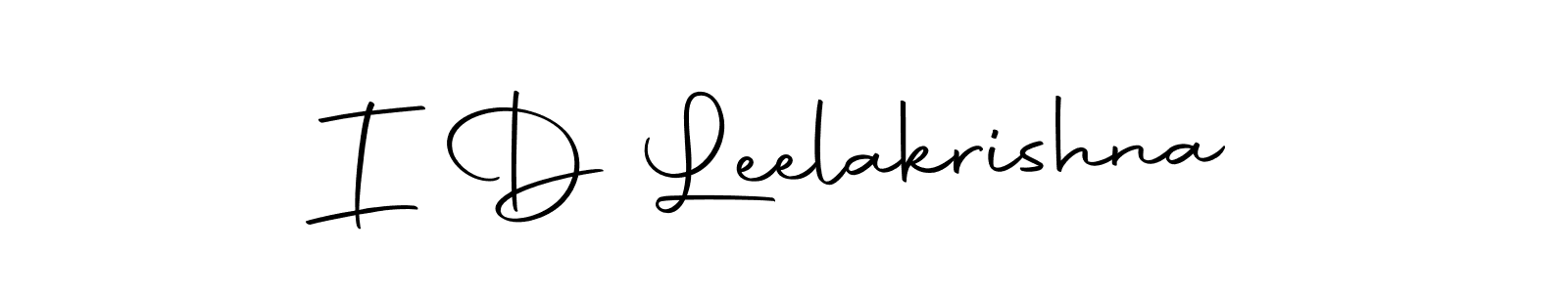 Create a beautiful signature design for name I D Leelakrishna. With this signature (Autography-DOLnW) fonts, you can make a handwritten signature for free. I D Leelakrishna signature style 10 images and pictures png