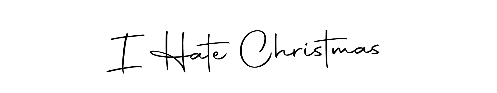 How to make I Hate Christmas name signature. Use Autography-DOLnW style for creating short signs online. This is the latest handwritten sign. I Hate Christmas signature style 10 images and pictures png