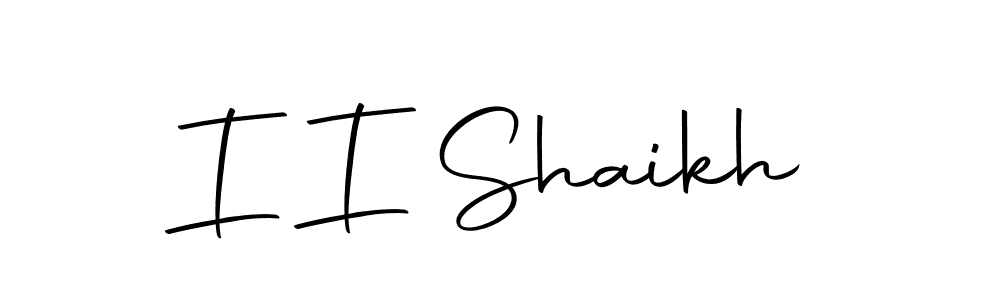 How to make I I Shaikh signature? Autography-DOLnW is a professional autograph style. Create handwritten signature for I I Shaikh name. I I Shaikh signature style 10 images and pictures png