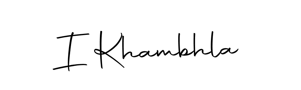 How to make I Khambhla signature? Autography-DOLnW is a professional autograph style. Create handwritten signature for I Khambhla name. I Khambhla signature style 10 images and pictures png