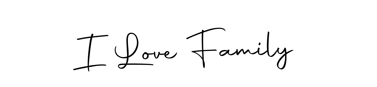 Design your own signature with our free online signature maker. With this signature software, you can create a handwritten (Autography-DOLnW) signature for name I Love Family. I Love Family signature style 10 images and pictures png