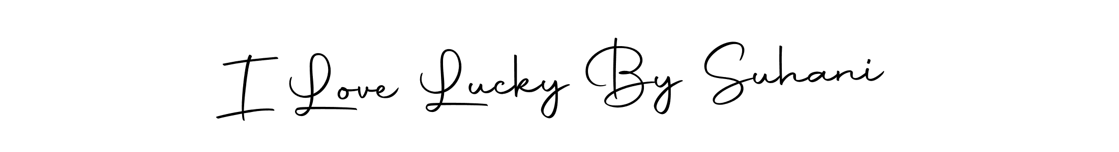 if you are searching for the best signature style for your name I Love Lucky By Suhani. so please give up your signature search. here we have designed multiple signature styles  using Autography-DOLnW. I Love Lucky By Suhani signature style 10 images and pictures png