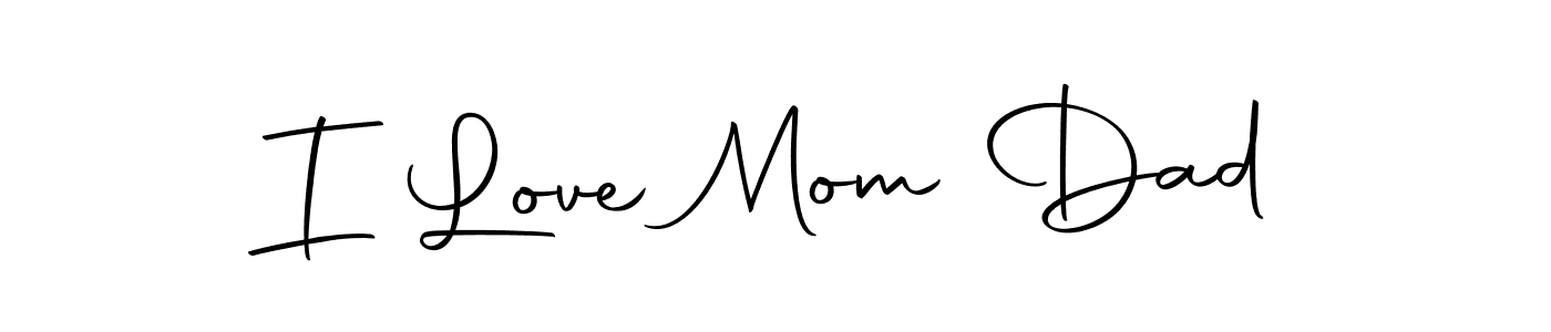 You should practise on your own different ways (Autography-DOLnW) to write your name (I Love Mom Dad) in signature. don't let someone else do it for you. I Love Mom Dad signature style 10 images and pictures png