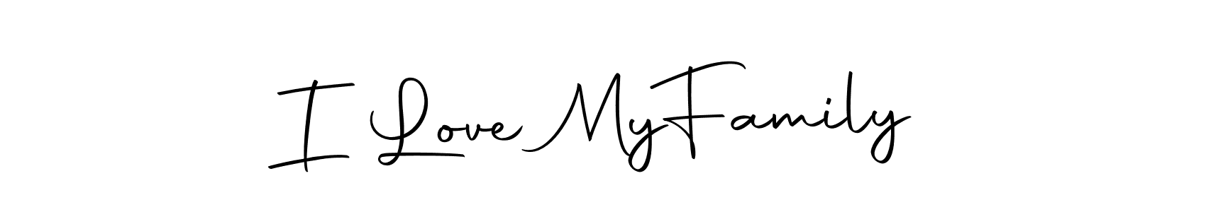 Similarly Autography-DOLnW is the best handwritten signature design. Signature creator online .You can use it as an online autograph creator for name I Love My  Family. I Love My  Family signature style 10 images and pictures png