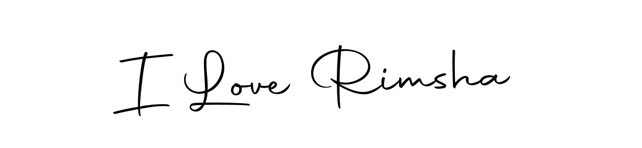 I Love Rimsha stylish signature style. Best Handwritten Sign (Autography-DOLnW) for my name. Handwritten Signature Collection Ideas for my name I Love Rimsha. I Love Rimsha signature style 10 images and pictures png