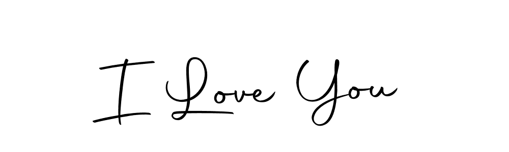 How to make I Love You name signature. Use Autography-DOLnW style for creating short signs online. This is the latest handwritten sign. I Love You signature style 10 images and pictures png