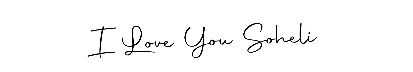Use a signature maker to create a handwritten signature online. With this signature software, you can design (Autography-DOLnW) your own signature for name I Love You Soheli. I Love You Soheli signature style 10 images and pictures png