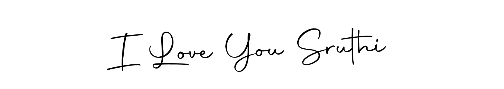 Create a beautiful signature design for name I Love You Sruthi. With this signature (Autography-DOLnW) fonts, you can make a handwritten signature for free. I Love You Sruthi signature style 10 images and pictures png