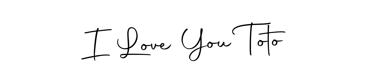 Also we have I Love You Toto name is the best signature style. Create professional handwritten signature collection using Autography-DOLnW autograph style. I Love You Toto signature style 10 images and pictures png