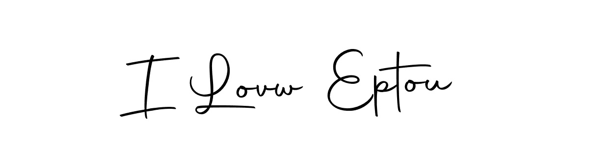Autography-DOLnW is a professional signature style that is perfect for those who want to add a touch of class to their signature. It is also a great choice for those who want to make their signature more unique. Get I Lovw Eptou name to fancy signature for free. I Lovw Eptou signature style 10 images and pictures png