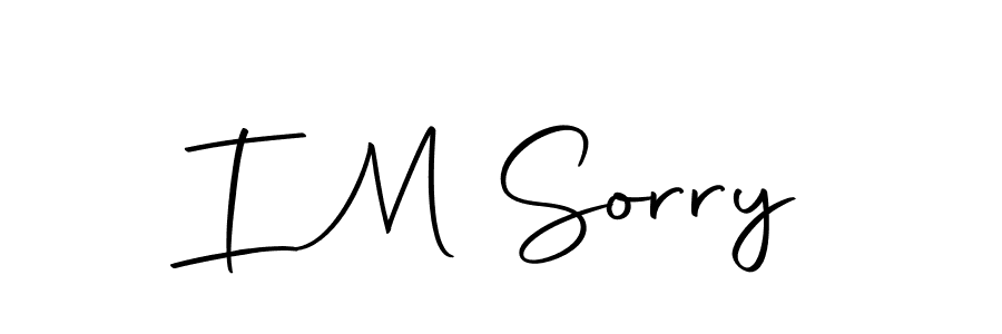 You should practise on your own different ways (Autography-DOLnW) to write your name (I M Sorry) in signature. don't let someone else do it for you. I M Sorry signature style 10 images and pictures png