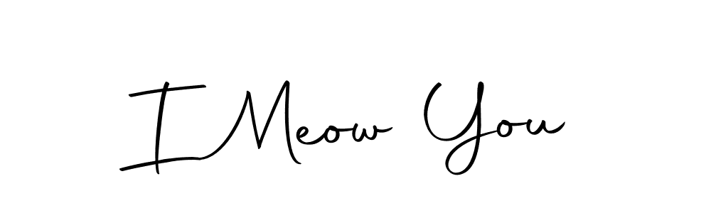 The best way (Autography-DOLnW) to make a short signature is to pick only two or three words in your name. The name I Meow You include a total of six letters. For converting this name. I Meow You signature style 10 images and pictures png