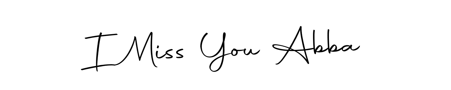 Design your own signature with our free online signature maker. With this signature software, you can create a handwritten (Autography-DOLnW) signature for name I Miss You Abba. I Miss You Abba signature style 10 images and pictures png