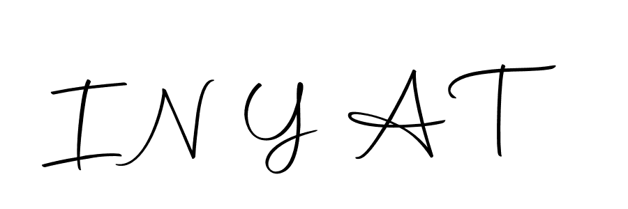 The best way (Autography-DOLnW) to make a short signature is to pick only two or three words in your name. The name I N Y A T include a total of six letters. For converting this name. I N Y A T signature style 10 images and pictures png