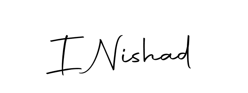 You should practise on your own different ways (Autography-DOLnW) to write your name (I Nishad) in signature. don't let someone else do it for you. I Nishad signature style 10 images and pictures png