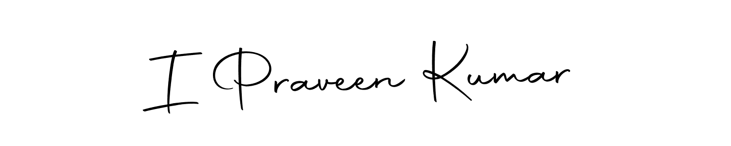 Create a beautiful signature design for name I Praveen Kumar. With this signature (Autography-DOLnW) fonts, you can make a handwritten signature for free. I Praveen Kumar signature style 10 images and pictures png